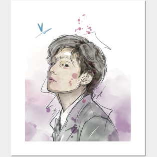 Watercolor Taehyung - V BTS Posters and Art